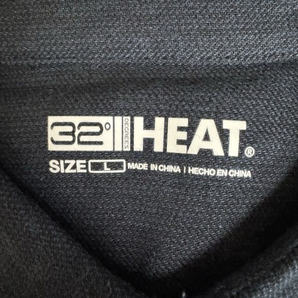 32 Degrees Heat Mens Large Blue Long Sleeve Button-Up Shirt Top Casual Dressy Lg - Picture 5 of 9